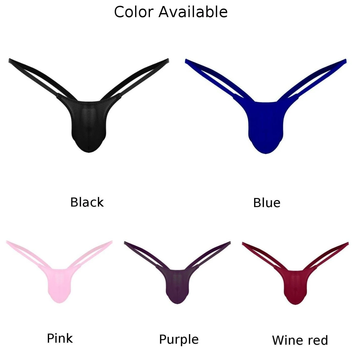 Men Briefs Underwear Breathable Knickers Fashion Panties Plus Size Sexy Solid Bulge Pouch G-Strings T-Back Tanga