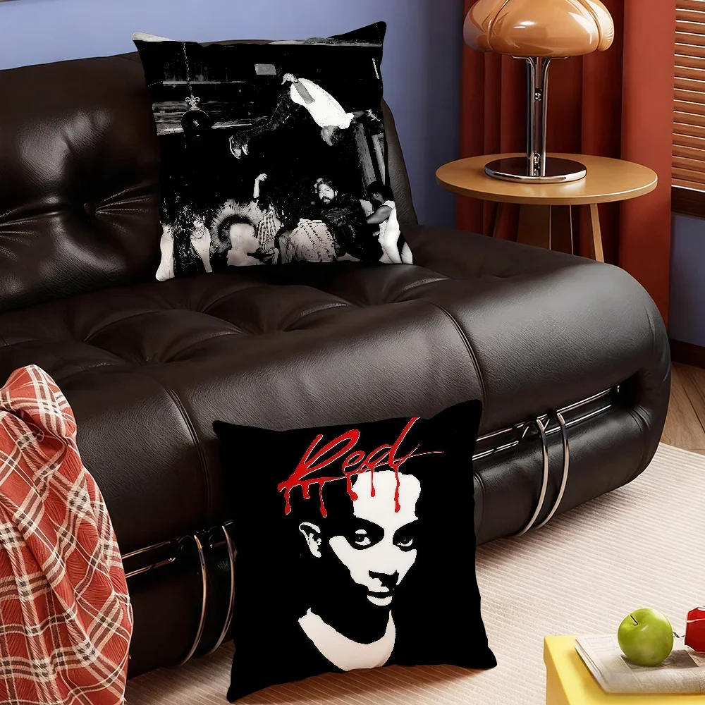 Popular Rapper P-Playboi C-Carti cushion cover Soft Smooth Pillow Case Hidden Zipper Washable Decorative Couch Office Gift