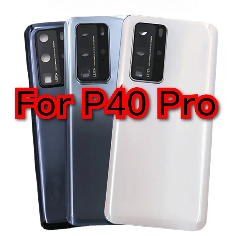 For Huawei P40 P40Pro Battery Back Cover 3D Glass Panel Rear Door For Huawei P40 Pro Housing Case + Camera Frame Lens Replace