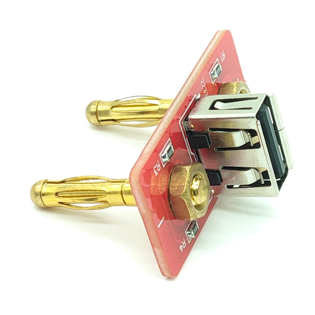 Porta USB A com banana de 19,05 mm, fonte de alimentação DC para tomada de saída USB 5V para acessório de ferramenta de medição de teste em estoque
