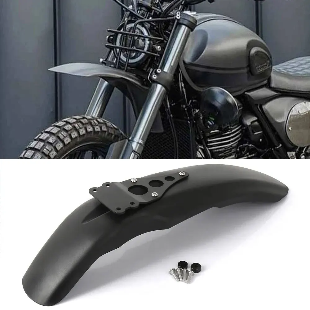 

For Scrambler 400X SCRAMBLER 400 X 2024 New Motorcycle Front High Mudguard Fender Plastic Cover Black Durable