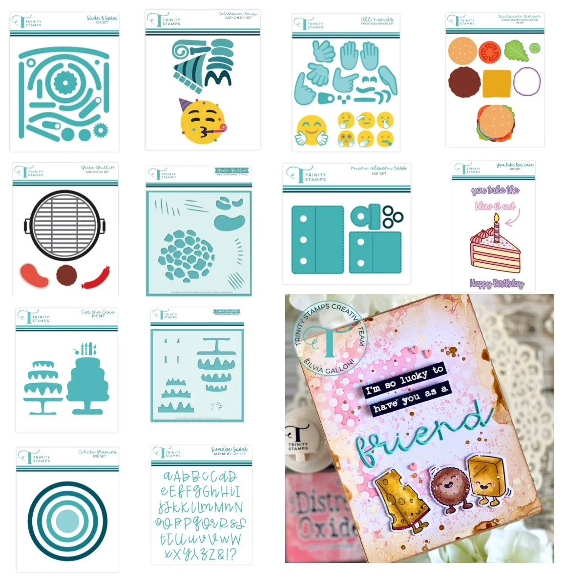 

Smiling Face Vegetable Burger Metal Cutting Dies Stencil for DIY Making Card Scrapbook Embossed Paper Album Craft Supplies