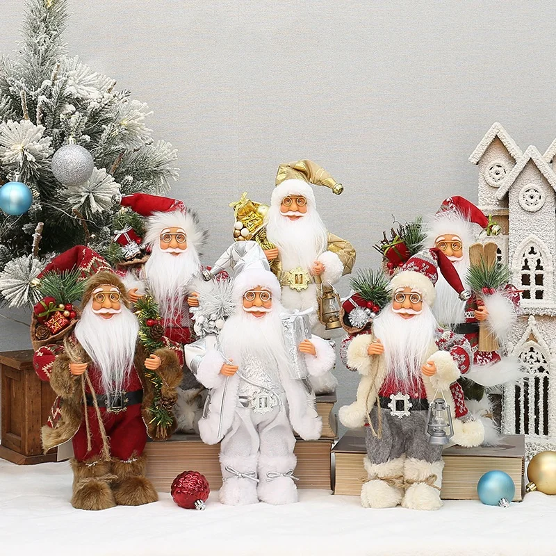 

Modern minimalist cartoon 12 inch tall new standing Santa Claus Christmas home scene decoration ornament