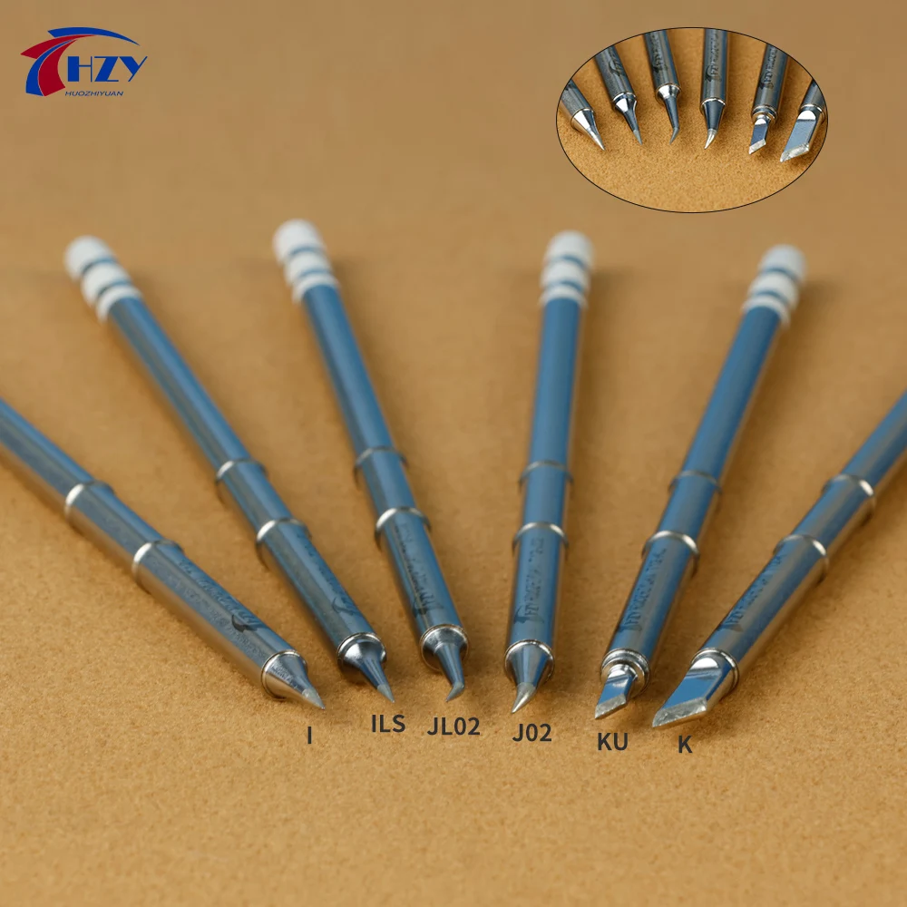 HZY T12 I ILS J02 JL02 K KU Punte per saldatore per Hakko Fx951 FAI DA TE T12 Saldatore elettrico Stazione di saldatura Strumenti di saldatura