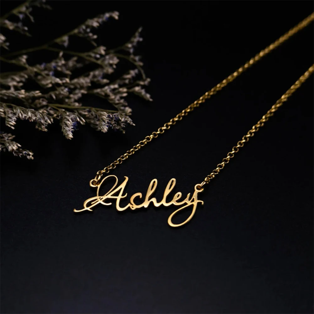 Personalized Custom Name Necklace Hot Fashion Stainless Steel Jewelry Necklace Birthday Gift Various Custom Fonts