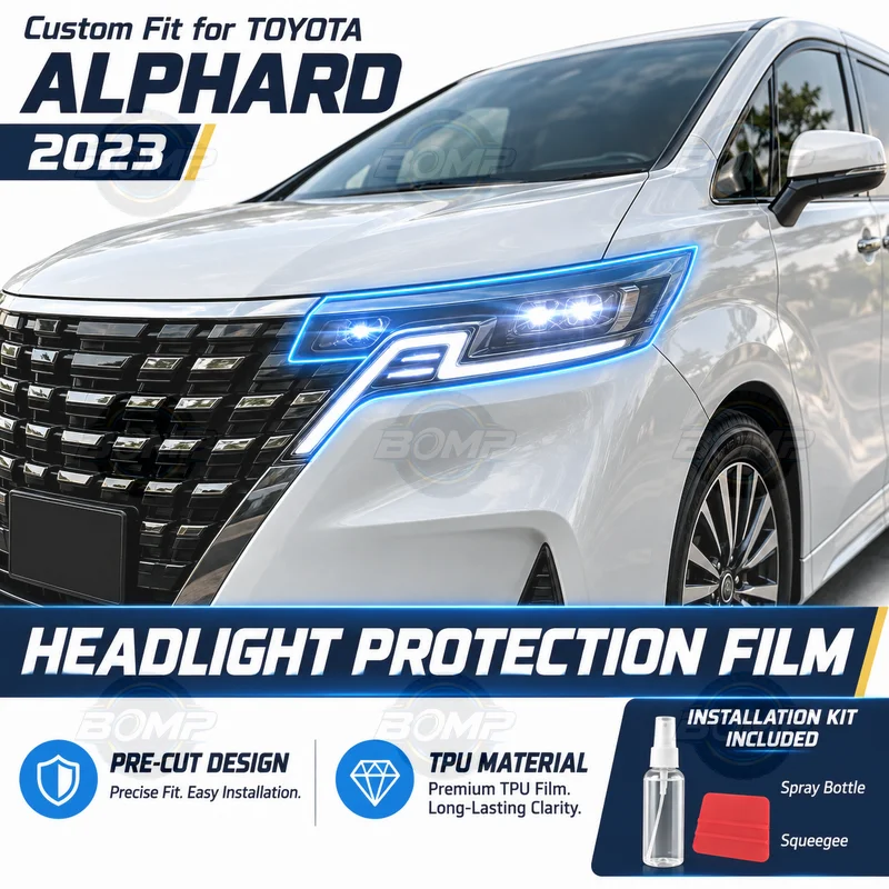 For KIA Carnival 2020-2023 TPU Car Headlight Protective Film Transparent Black Headlamp Restoration Sticker