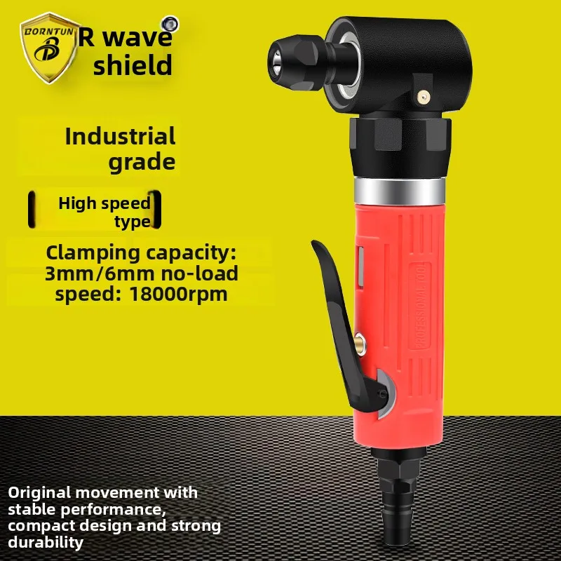 

Wave Shield Pneumatic Elbow Engraving Grinder L-Shaped Grinder 90 Degree Grinder Angle Grinder Bd-7190
