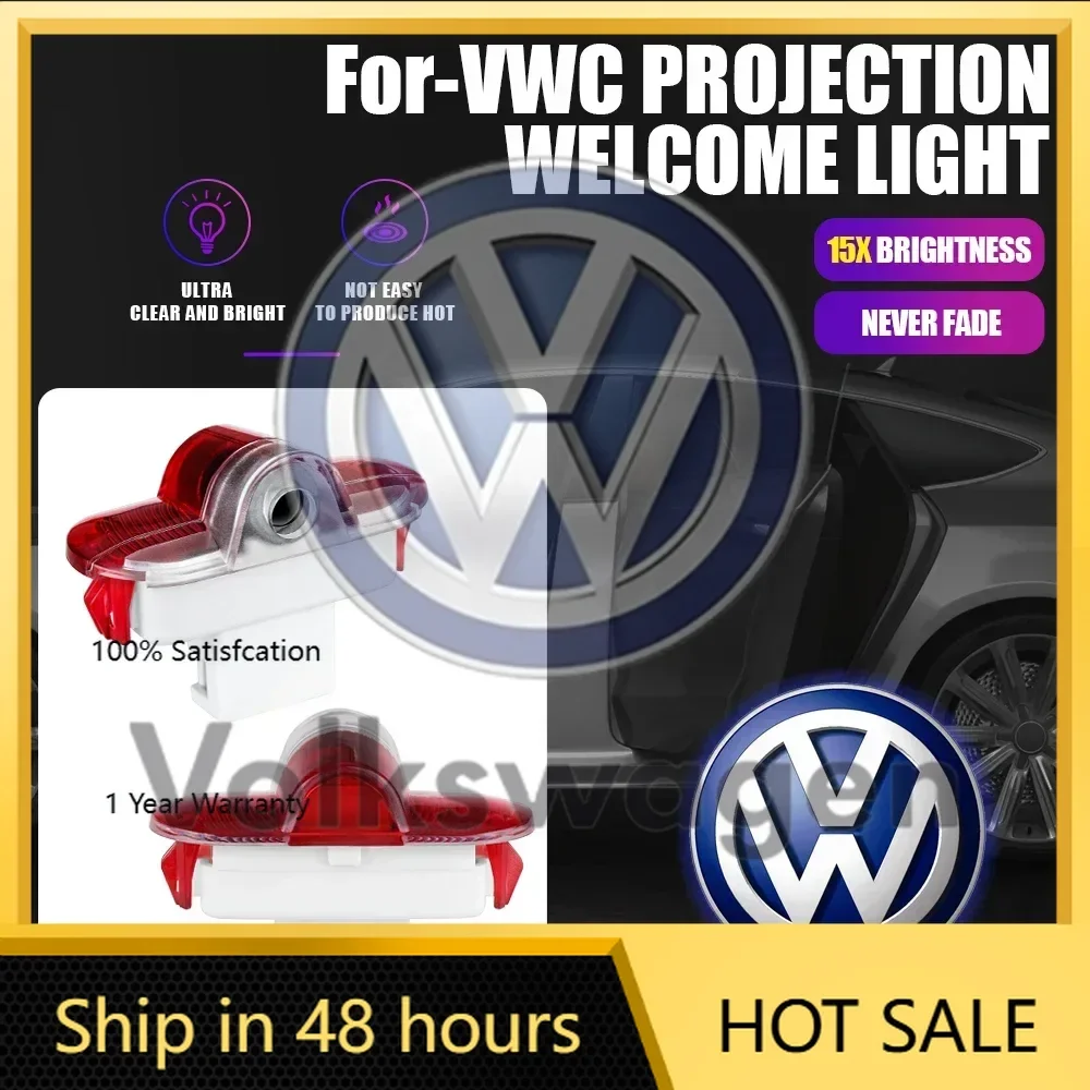 

Styling Mouldings For VW VOLKSWAGEN New 2PCS Led Car Door Welcome Lamp For VW Beetle Golf 4 GTI GTD GTE Rline R Jetta MK3 MK4 La