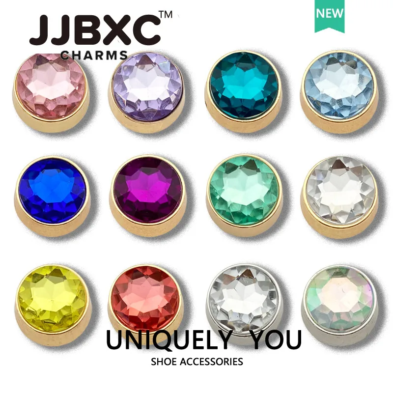 Metal JJBXC CHRM Shoe Buckle Shoe Accessories metal Colored Gems DIY Fashion Shoes Decorations