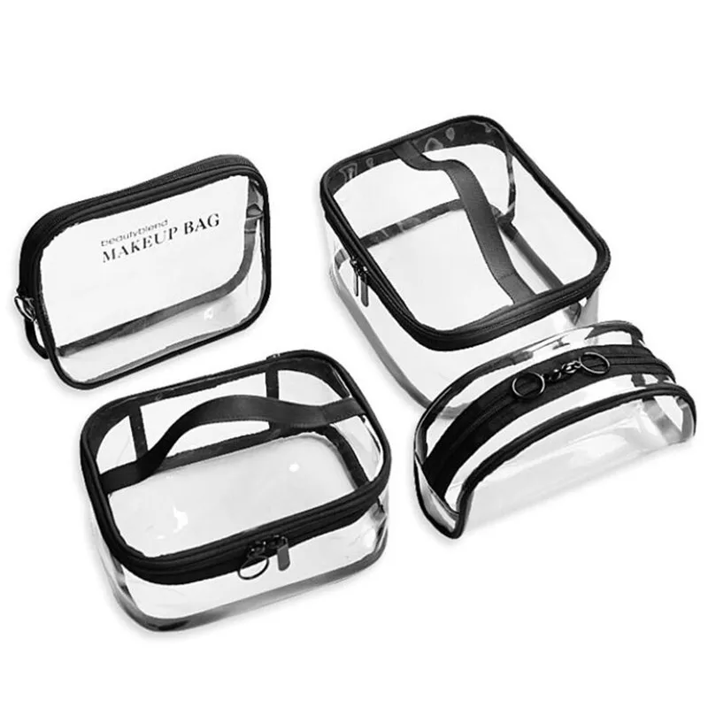 Waterproof Transparent PVC Bath Cosmetic Bag Women Make Up Case Travel Zipper Makeup Beauty Wash Organizer Toiletry Storage Kit