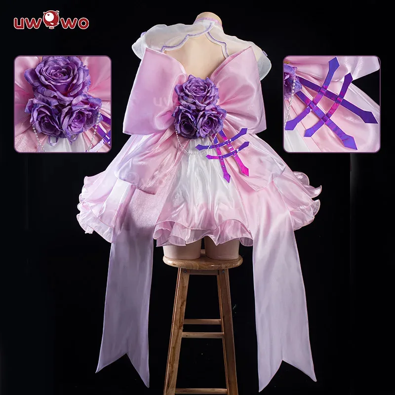 qq28LQIN STOCK UWOWO Gioco Honkai Impact 3: Elysia Fanart 'Luminous Sands' Dress Cosplay Cos con fiocco Halloween Co