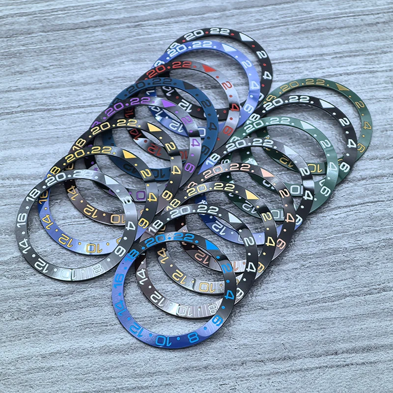 

38mmx30.6mm Curved Ceramics Bezel Insert Fits SKX007 SKX009 SRPD GMT SUB Seamaster 300 NH35 Watch Case Bezel Ring Repair Parts