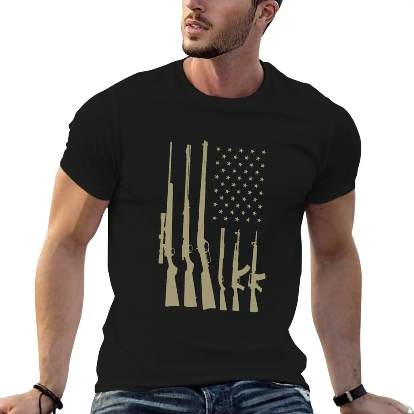 Unique American Flag and Guns - Second Ammendment T-Shirt boys animal print man clothes mens t shirts