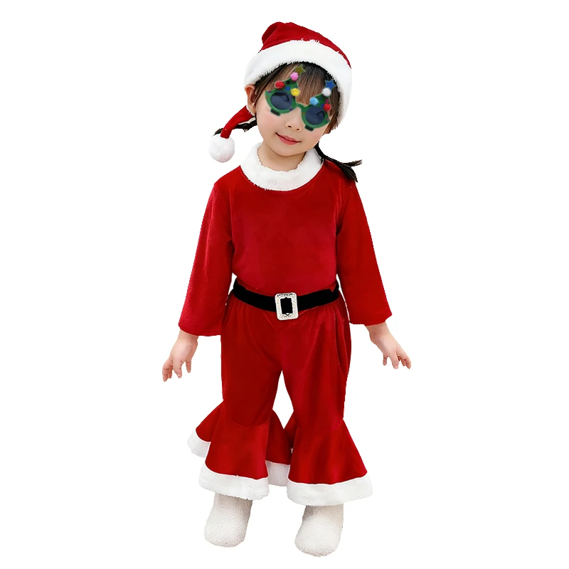 Children's Christmas Costumes Christmas Boy and Girl Cosplay Costume Set Carnival Party Dress Xmas Clothes Set Festival Gifts