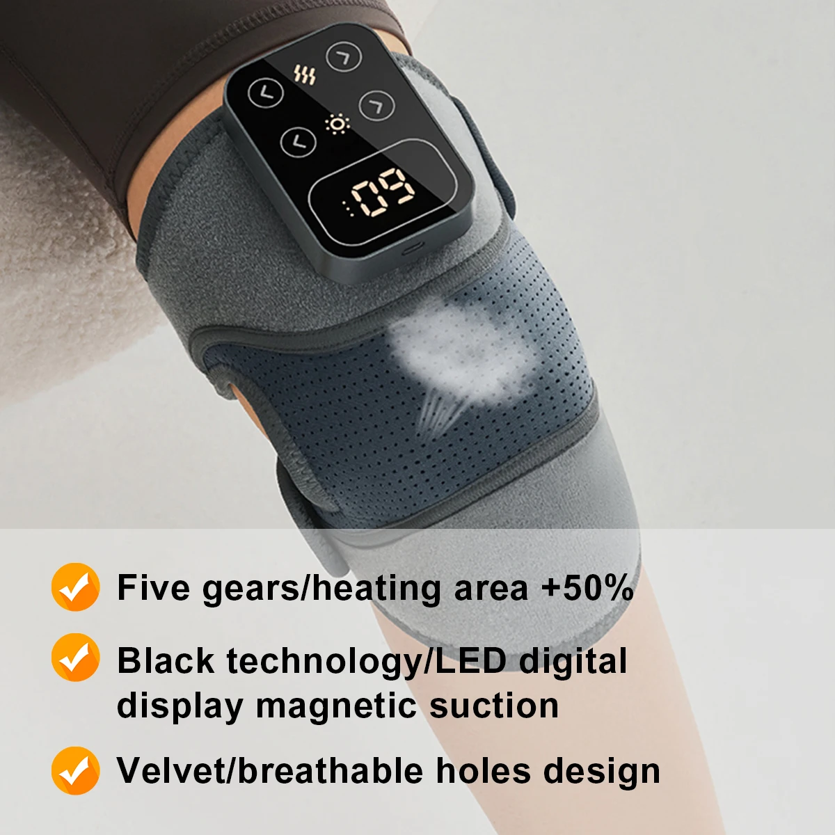 스마트 전기 무릎 마사지기 통증 완화 히팅 기능 휴대용 온열 무릎 마사지기