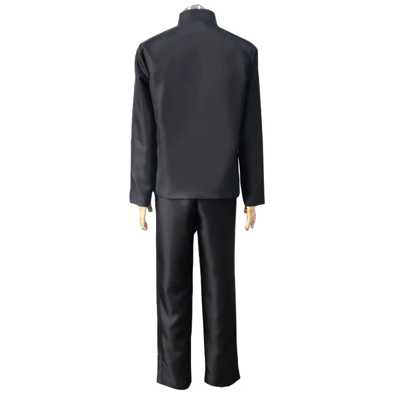 Costume de Cosplay de l'Anime Jujutsu Kaimmense Gojo Satoru, Uniforme de Lycée avec Lunettes, Perruque Trempée, pour Halloween, pour Homme Adulte