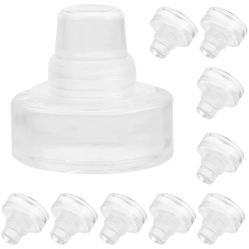 

10pcs T-shaped Bottle Stoppers Glass Sealer Caps for Bottles Decanter DIY Crafts Red Saver Beverage Seal Reusable