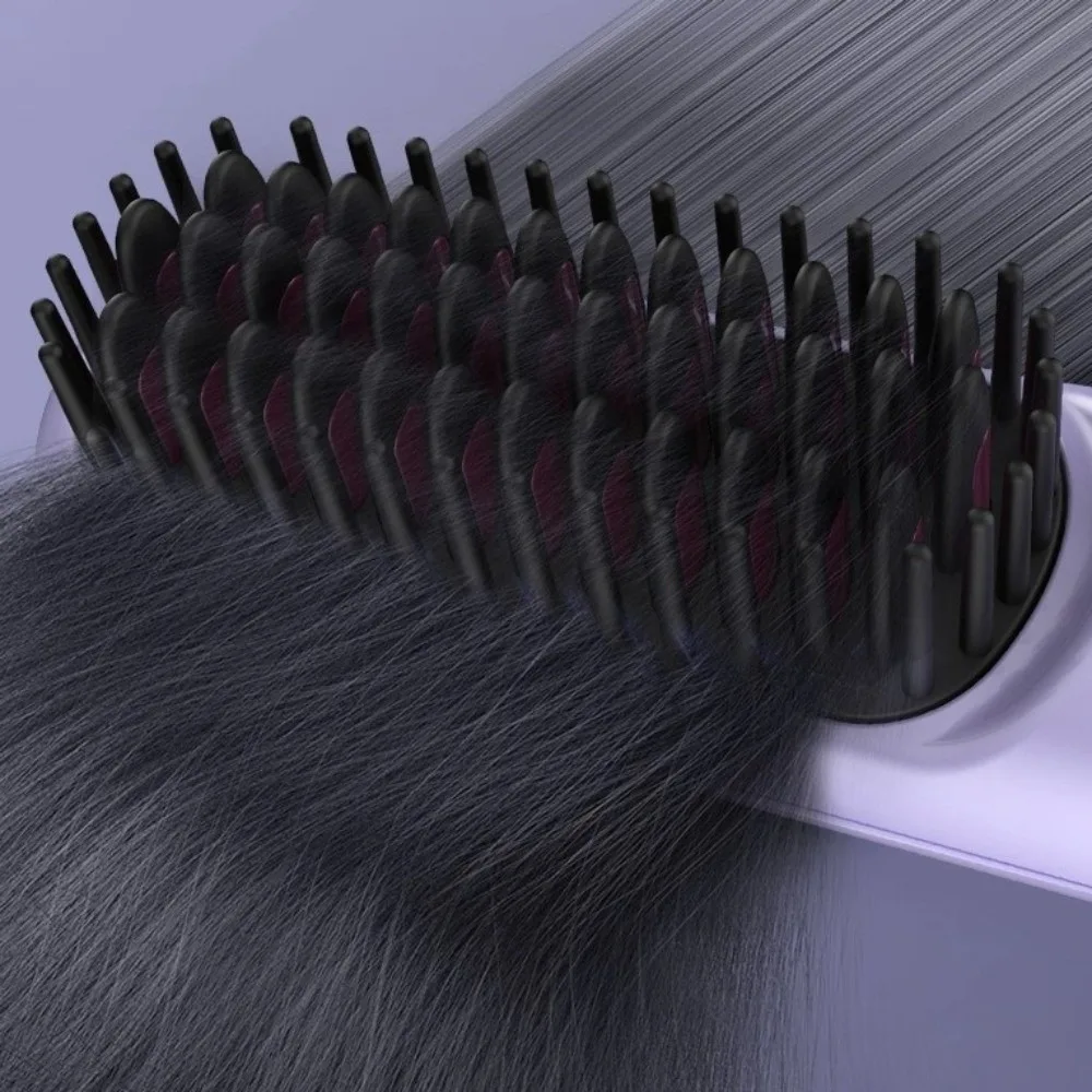 

9 Temp Settings Electric Hair Straightener Brush 120-220C° Dual-Function Operation Negative Ion Styling Tool