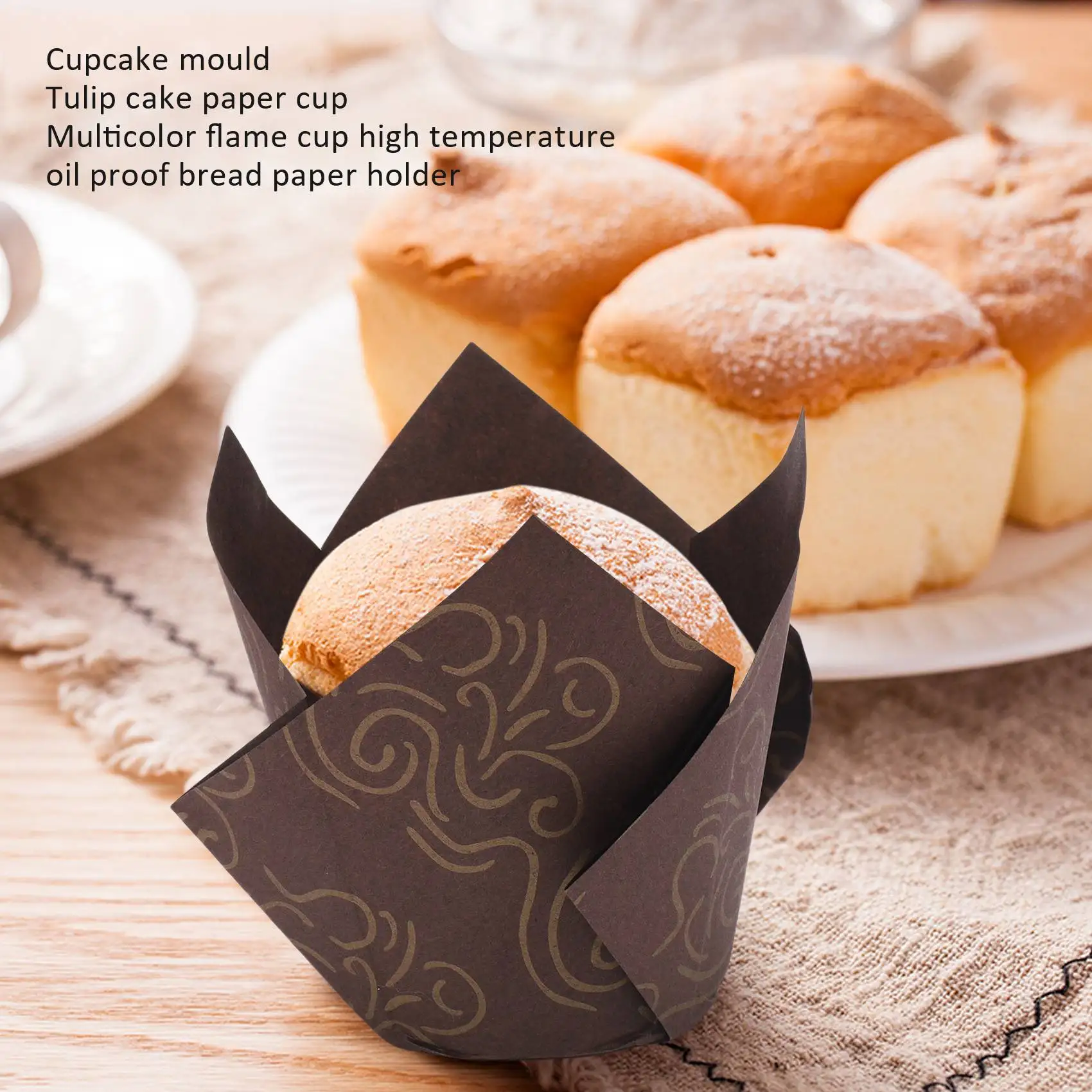 NEWCupcake Molds,200 Pieces Tulip Baking Cups Muffin Cups Cupcake Liners Muffin Cases for Birthday Shower Party