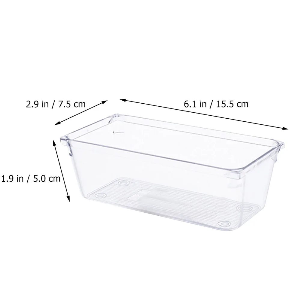 

4pcs Jewelry Storage Box Transparent Desktop Organizer Case Tray Dressing Table Plastic Long Service Multifunctional Stackable