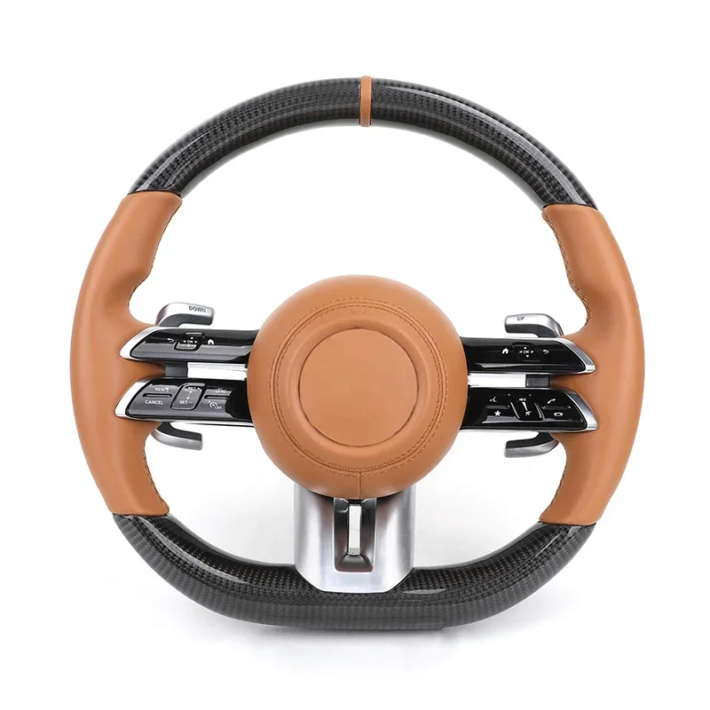 

2024 Volant Lenkrad Carbon Steering Wheel For Mercedes Benz W205 W207 CLS W218 W217 C217 X217 W124 GLB C55 C63s C63 AMG Lenkrad