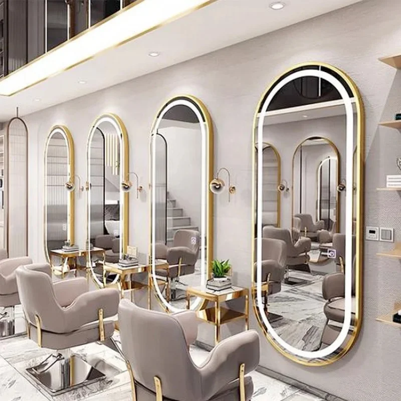 custom.Custom Modern Round Home Hotel Bathroom Glass Backlit LED Hair Salon Mirror