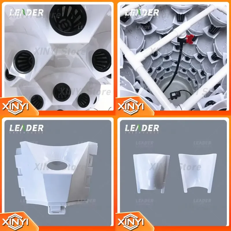 Automated Hydroponic Vertical Tower System for Strawberry Lettuce Soilless Cultivation 6 8 10 12 Levels for Indoor Gardening