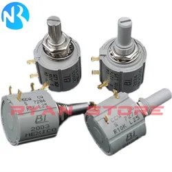 1PCS Multi-coil Wire Wound Potentiometer 7286 R1K R2K R5K R10K L.25 Ten-Turn CCW CW S 7276 R1K 2K 5K 10K 20K 50K 100K 100R 500R