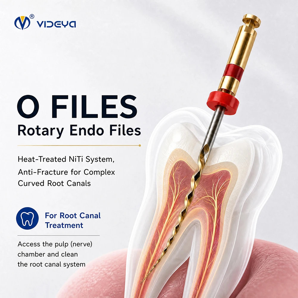 O-FILES Reciprocating Endodontic Files Heat Treated NiTi Root Canal Shaping Files 20/.08 25/.08 40/.06 Autoclavable 6pcs