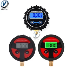 Jauge de pression d'opathie numérique, rétroéclairage LCD, LED, testeur de pression de voiture, 1/4, 1/8, 200 PSI