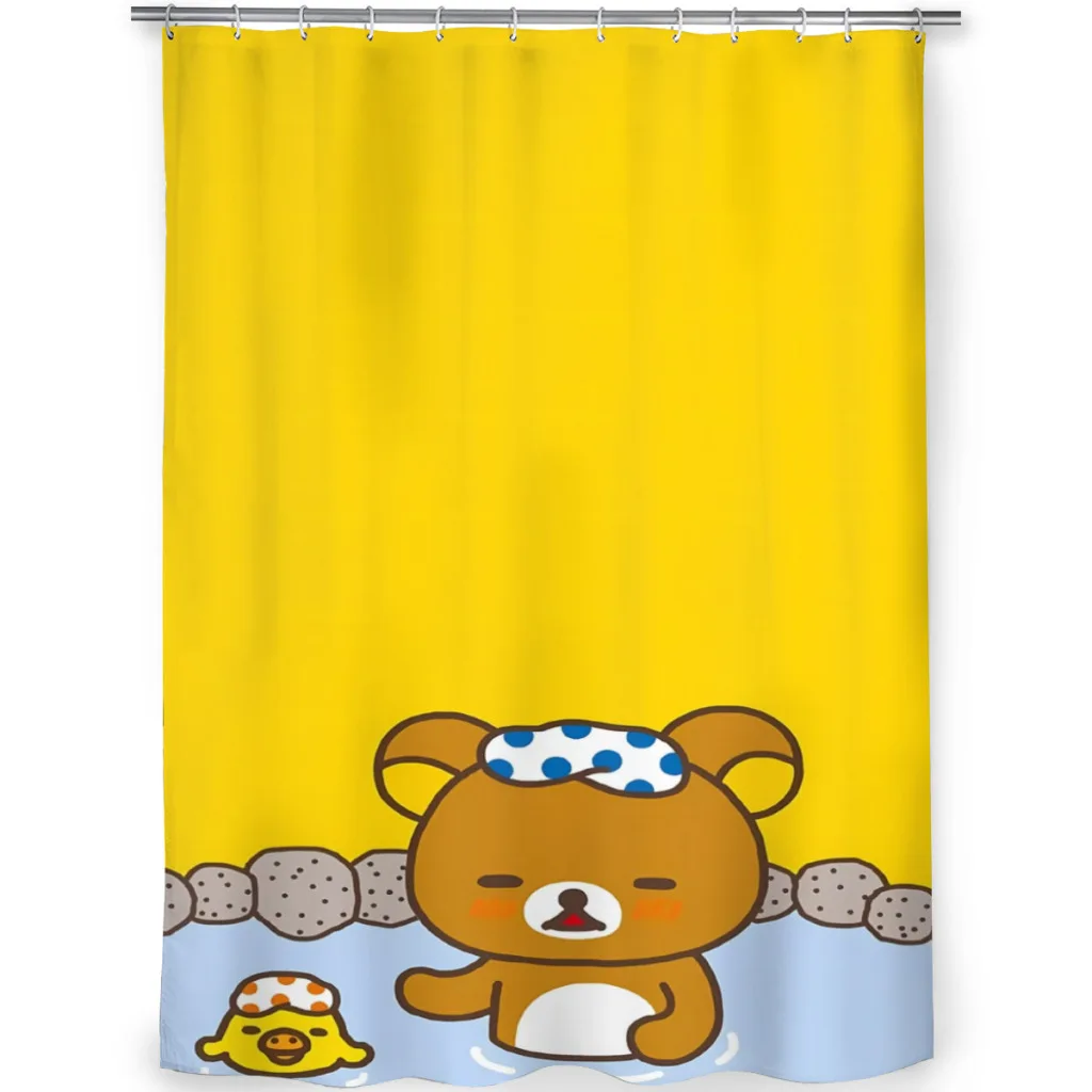 Modern 3D Printing B-Rilakkuma Shower Curtain Landscape Bath Curtain With Hooks for Bathroom waterproof scenery