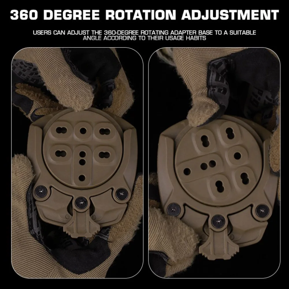 Sarung adaptor 360 derajat dasar untuk luar ruangan berburu sabuk taktis piring pembawa QLS Platform Airsoft g-code RTI DUTY Mount