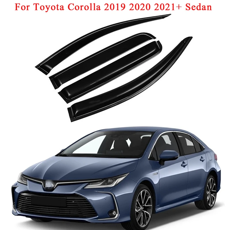 Window Visor For Toyota Corolla 2019 2020 2021 2022+ Sedan Side Window Deflectors Sun Rain Guards Auto Shade Awnings Shelters