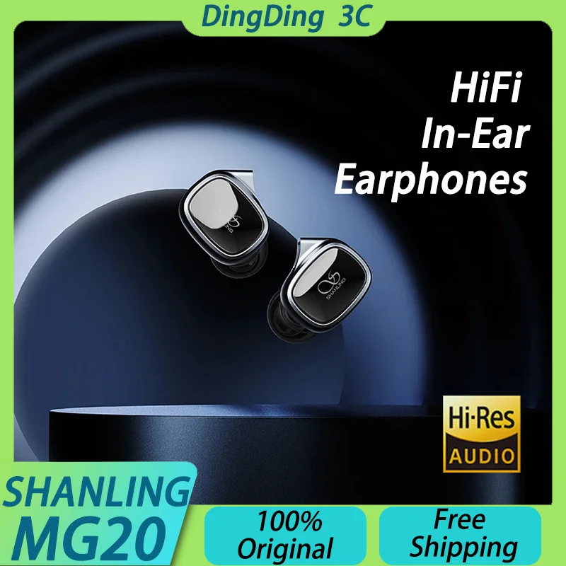 SHANLING MG20 10mm DLC Dynamic Driver In-Ear HiFi Wired Earphones 3.5mm TYPE-C Dual Version Dual Magnetic Music Custom Earbuds