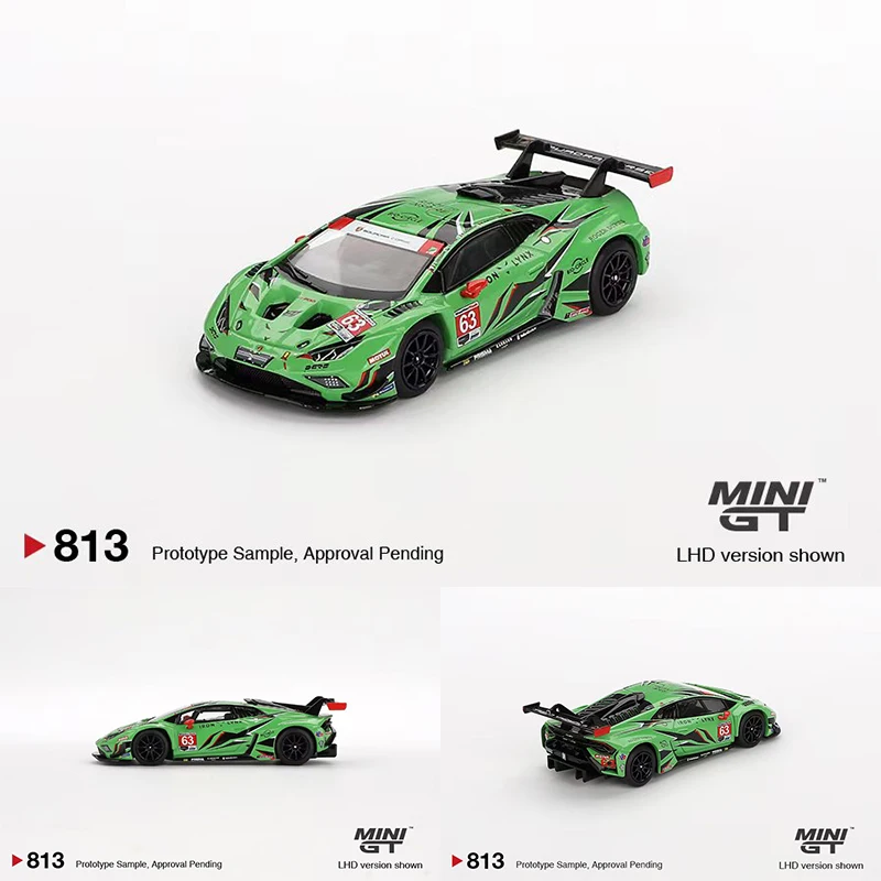 

Литой автомобиль MINIGT 813 Huracan GT3EVO2 #63, коллекционные игрушки