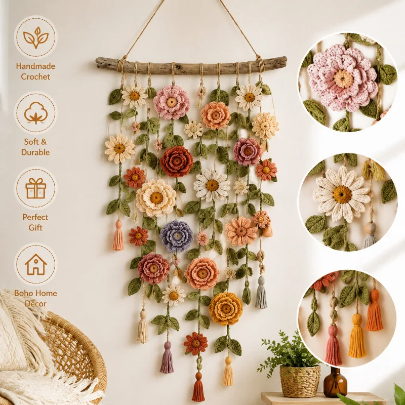 Flower Vine Wall Hanging Accessories Decorative Ornaments Flower Imitation Vine Flower Vine Pendant