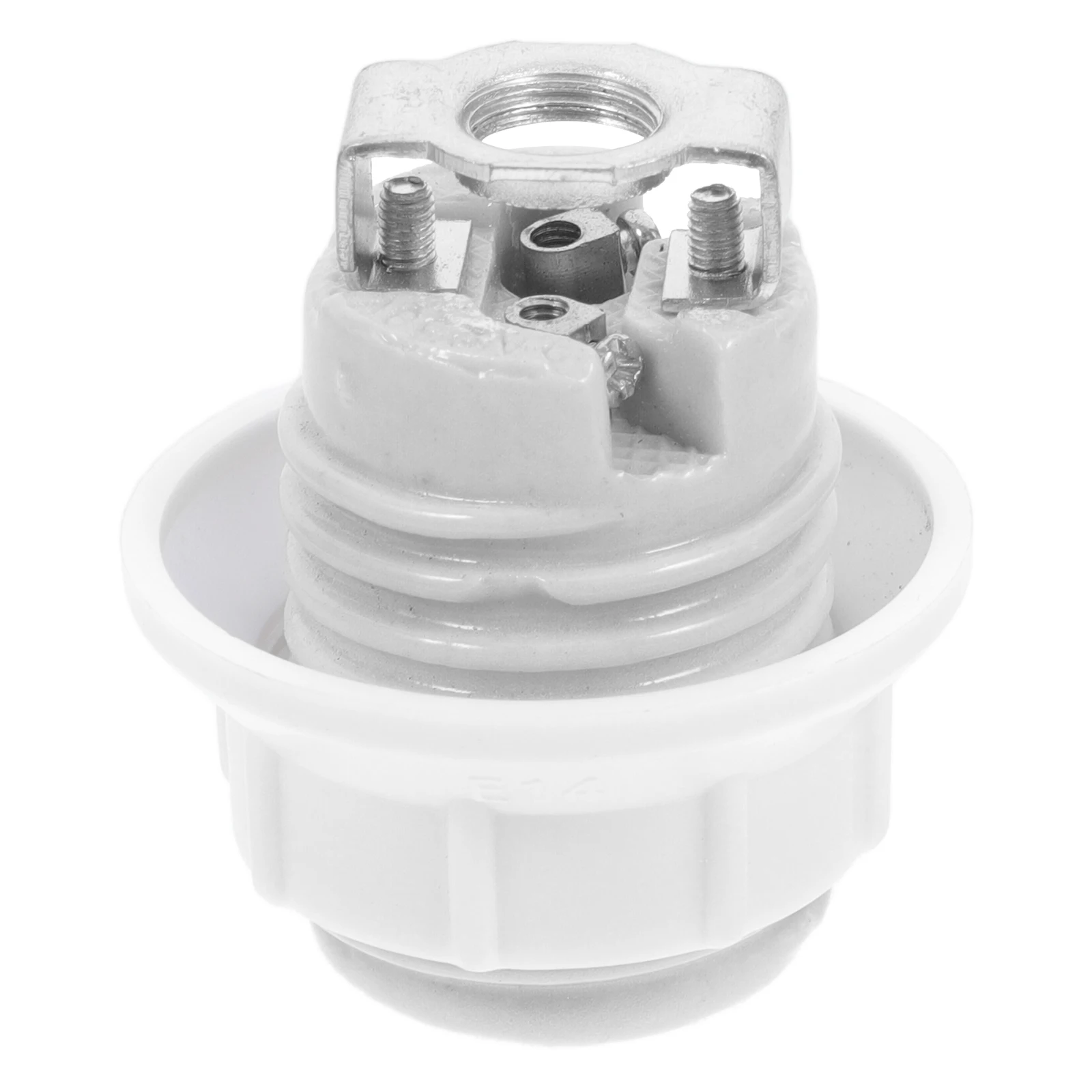 

E14 Ceramic Lamp Holder White Light Socket Replacement Diy Kit Screw In Chandelier Bulb Holder Repair Parts For Ceiling Fan Wall