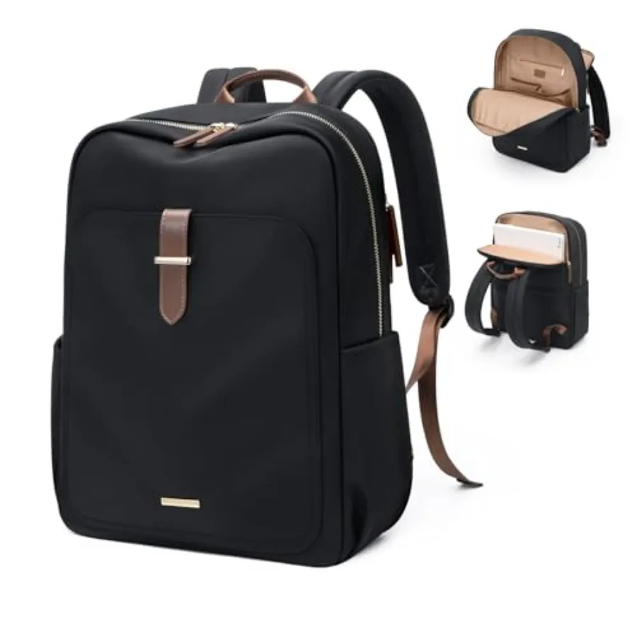 

Рюкзак для ноутбука для женщин, повседневный деловой рюкзак-сумка, дорожный рюкзак для ручной клади, черный