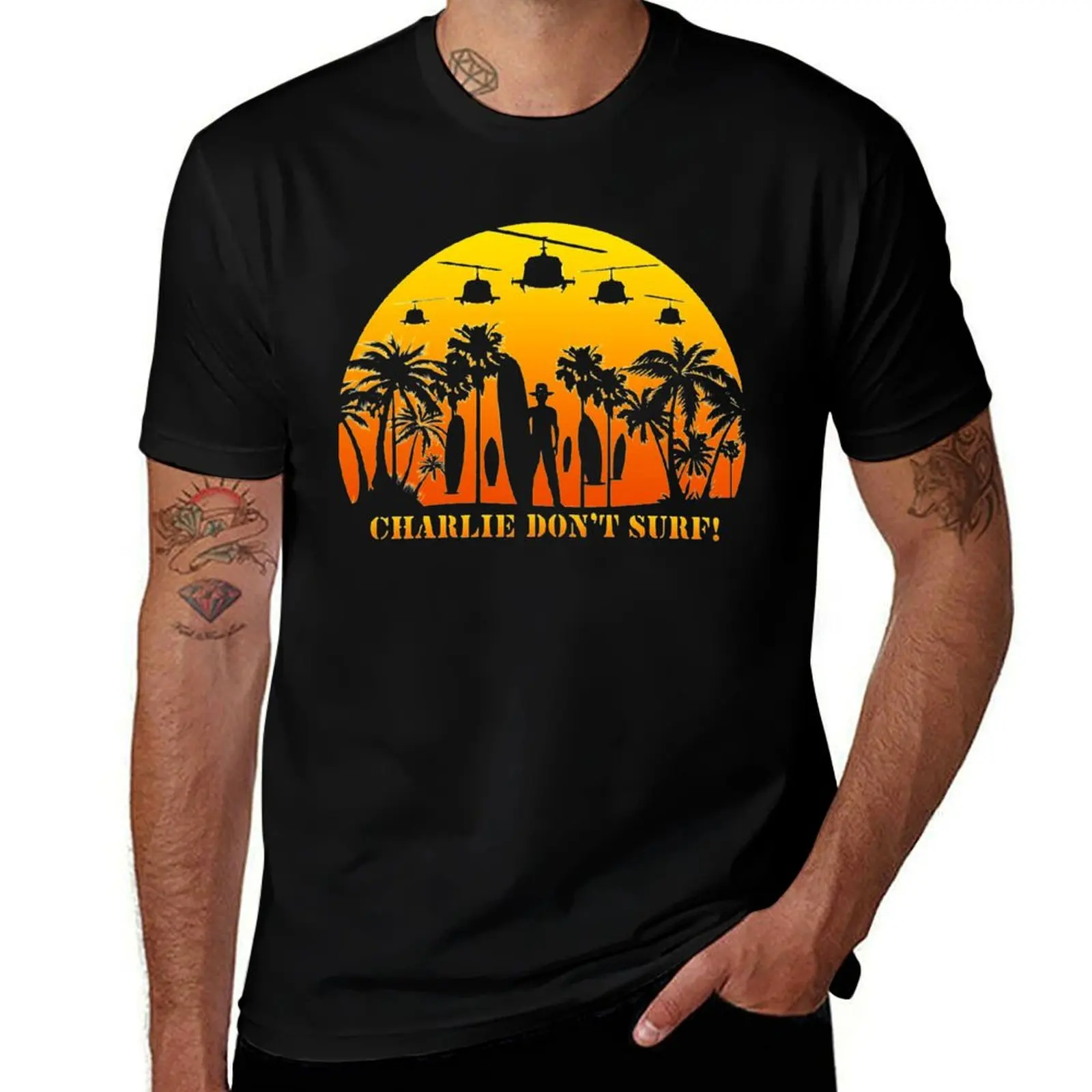 Charlie Don T Surf - Apocalypse Now 4 T-Shirt sweat oversized fruit of the loom mens t shirts