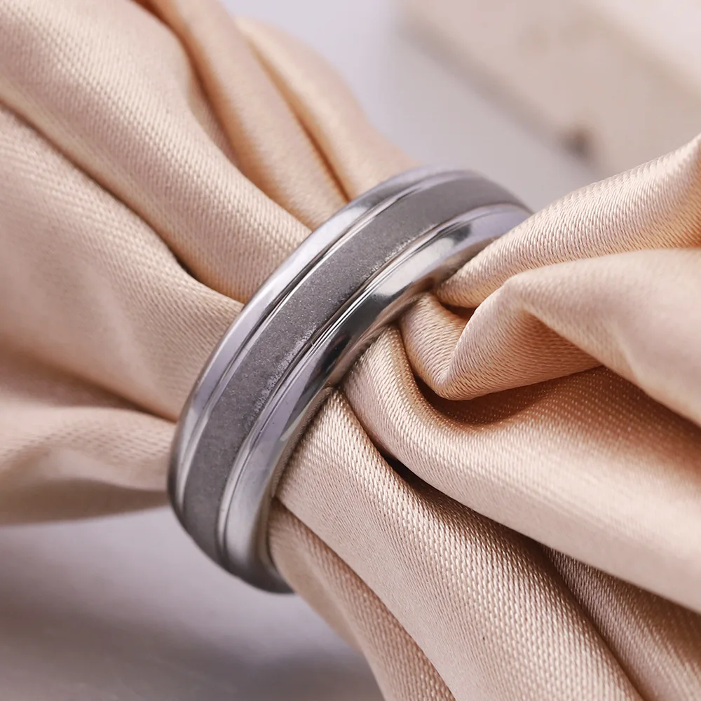 Gold Color Matte Tungsten Ring Couple for Men Women Classic Wedding Engagement Band 6mm Special Valentine's Day Gift for Lover