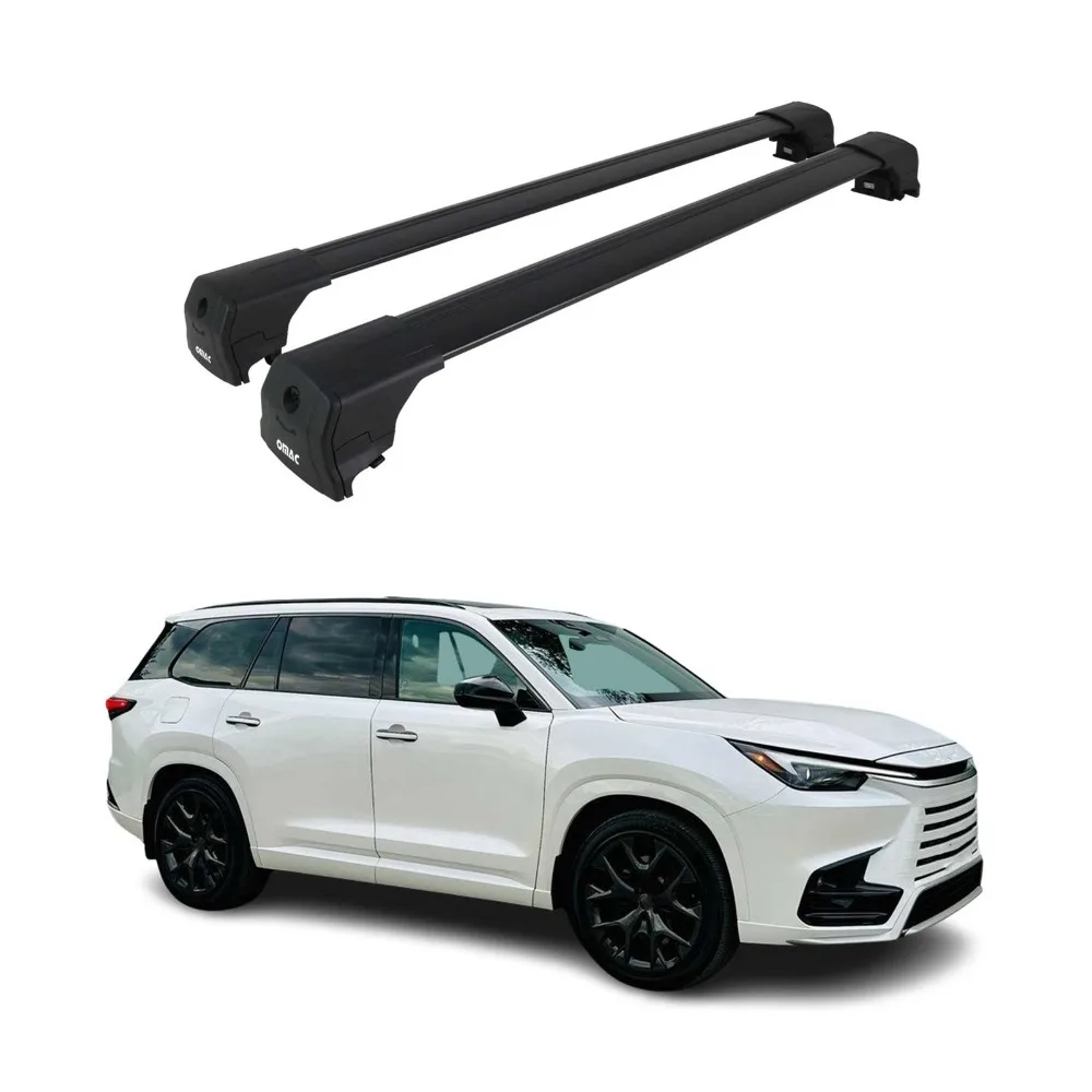 Enhance the car's luggage carrying capacity,Roof Rack Cross Bars Luggage Carrier for Lexus TX 2024-2025 Alu Black 2 Pcs