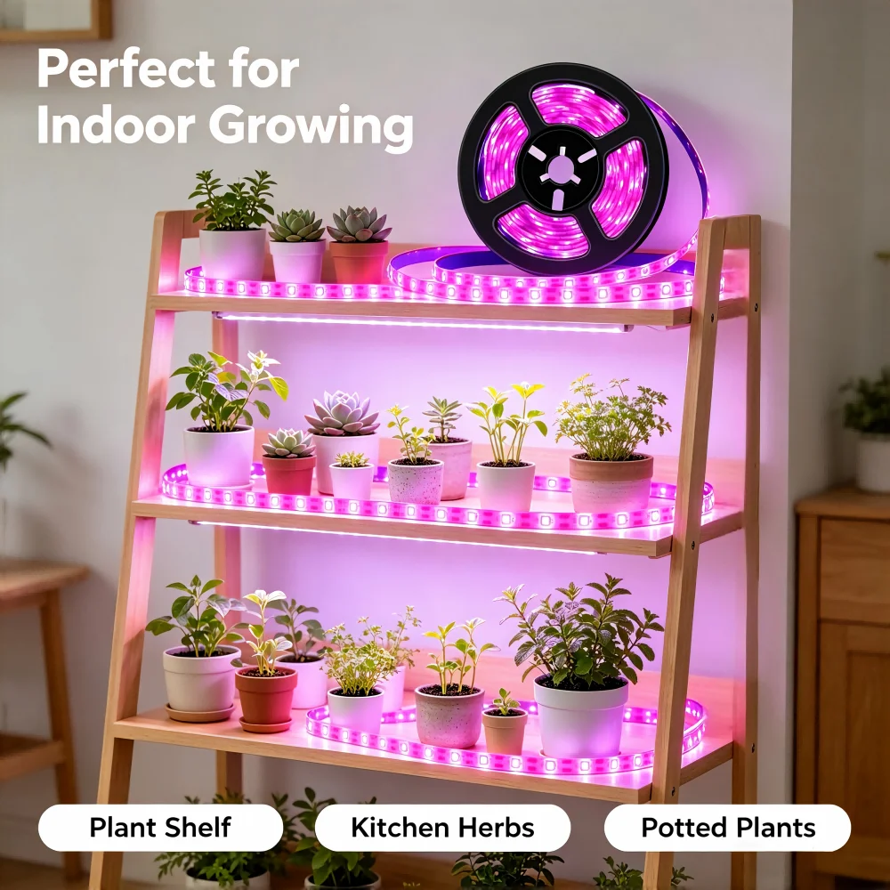LED Plant Grow Light Strip Full Spectrum USB Seeding Cultivation Lamp 5V Indoor Hydroponic Potted Succulent Flower Fill Lighting
