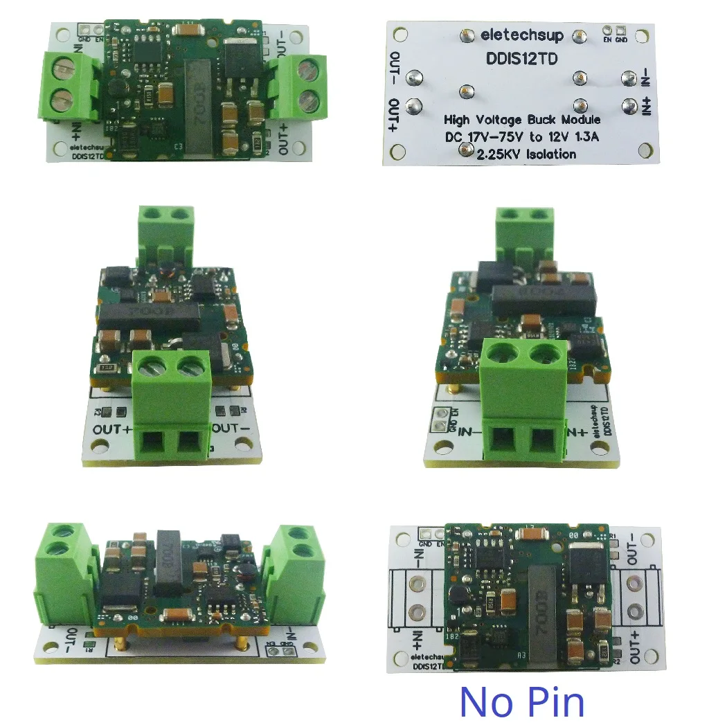 Electric Bicycle Isolated Regulated Power Module DC 36V 48V 60V to 12V 1.3A Step-Down DC-DC Converter Isolation Protection Board