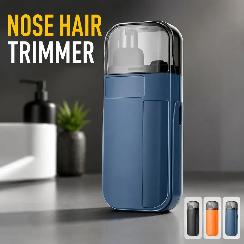 Portable Electric Nose Hair Trimmer Rechargeable Household Grooming Tool for Men Precise Nostril Shaver Efficient Painless