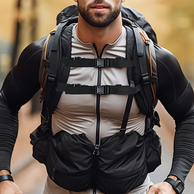 One pack backpack, non-slip buckle with buckle, chest strap, backpack, shoulder fixed chest strap, schoolbag buckle.