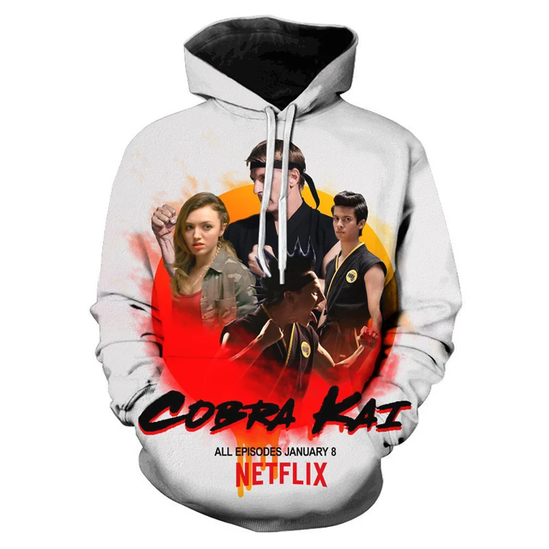 

Cobra Kai 3D Printed Hoodie Men Casual Harajuku Sweatshirts Autumn Hot Sale Fleece Hoody Warm Hip Hop Streetwear Mens