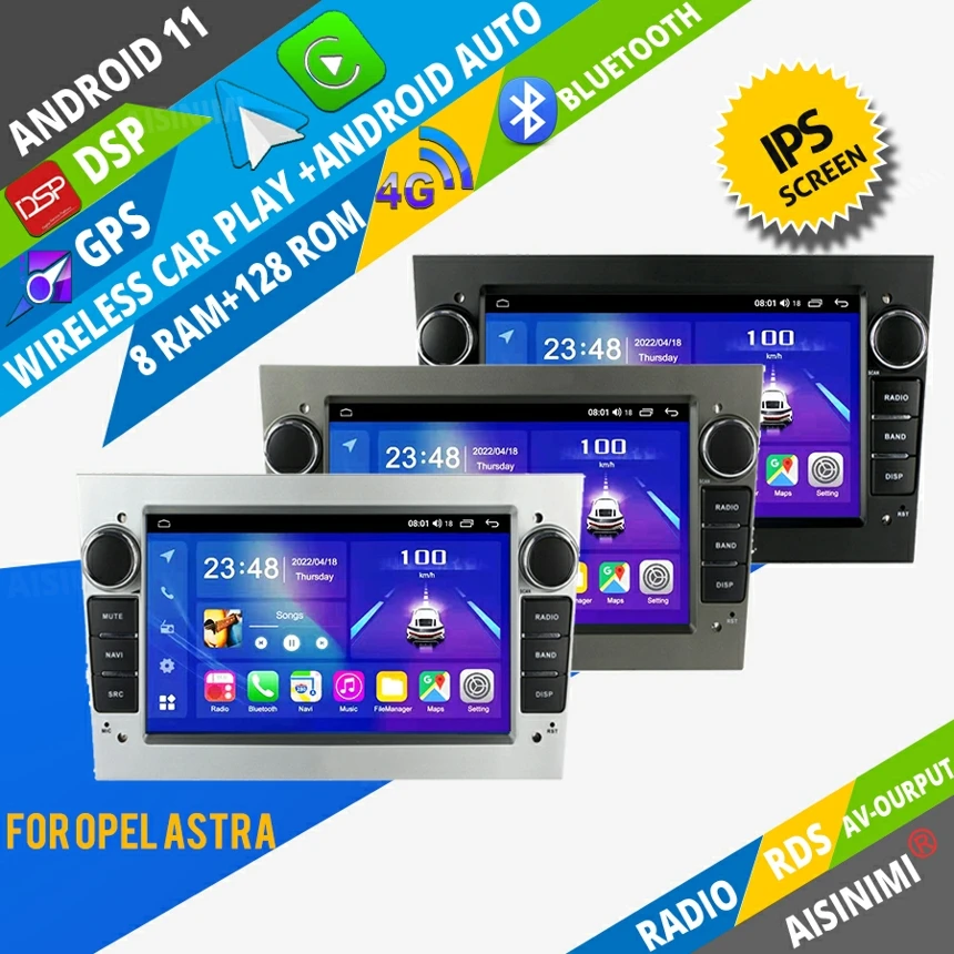 AISINIMI Android Car Player For OPEL Astra (2004-2009) Antara Vectra radio Car Audio Gps  Stereo Monitor screen carplay auto