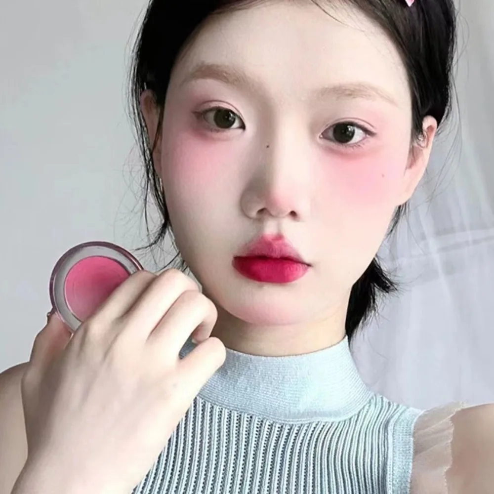 Paleta różów o niskiej saturacji Mist Rouge Blush Glimmer Nude Matte Blusher Matte Finish Długotrwały koreański makijaż Rozświetlający makijaż