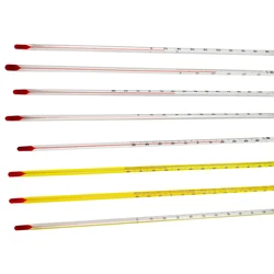 Glass rod thermometer household indoor industrial grade red water kerosene alcohol thermometer laboratory supplies -50+50° 0-200