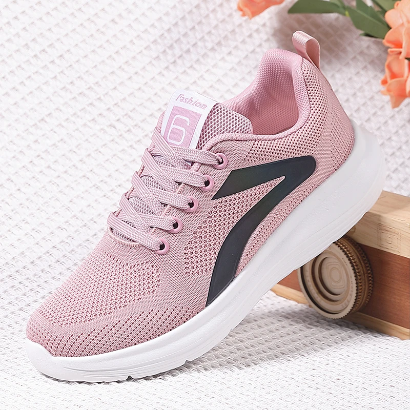 

Four Season Mesh Breathable Women's Shoes, Women's Daily Casual Shoes, Lightweight Lace Up Running Shoes for Women Size 35-42